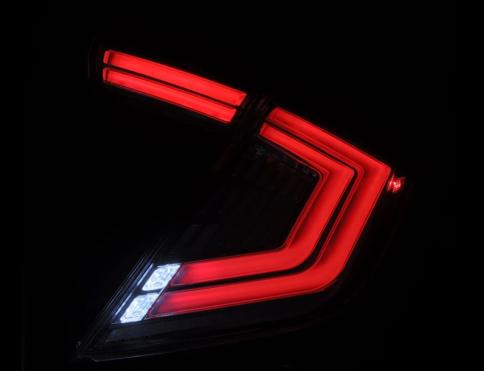 AlphaRex 676030 Prismatic LED Taillights Clear for Select Honda Civic