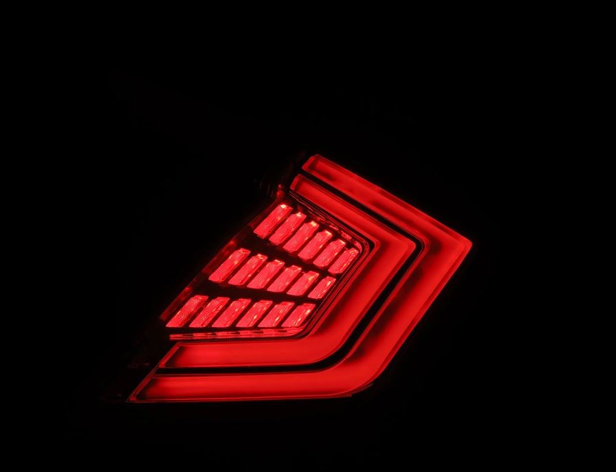 AlphaRex 676040 Prismatic LED Taillights Smoke for Select Honda Civic