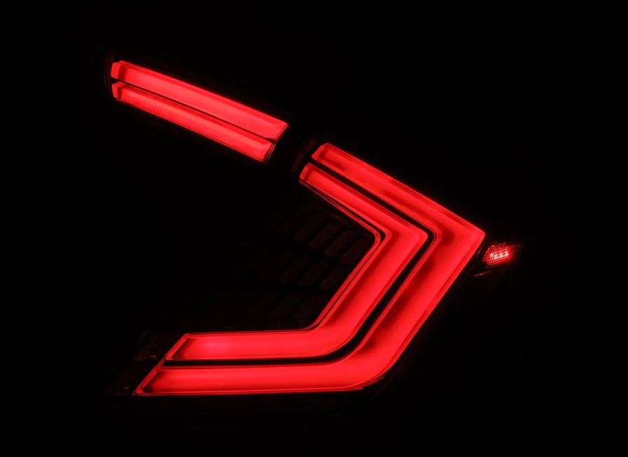 AlphaRex 676040 Prismatic LED Taillights Smoke for Select Honda Civic