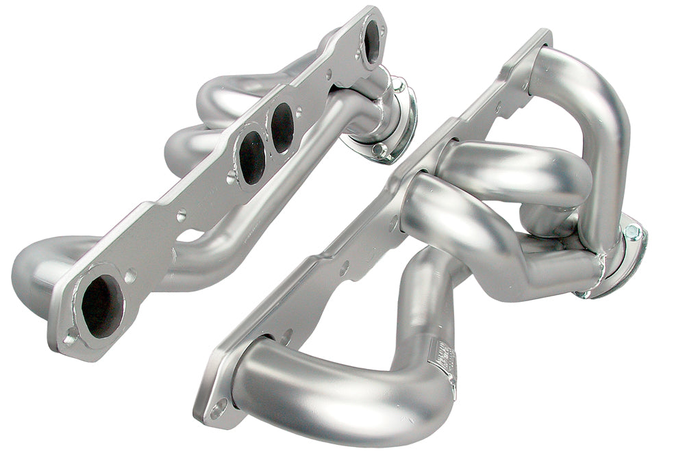 Hedman Hedders 67608 HD Silver Mid-Length EO Headers For 67-81 Camaro 283-400 No A.I.R for Select Buick Regal, Chevrolet Bel Air, Chevrolet Biscayne, Chevrolet Camaro, Chevrolet Caprice, Chevrolet Chevelle, Chevrolet El Camino, Chevrolet Impala,