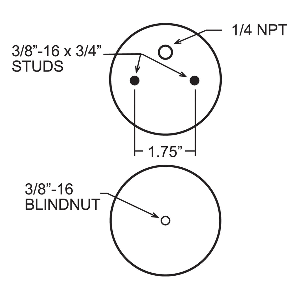 Firestone Ride-Rite W217606762 Ride-Rite Replacement Bellows - 268C 1/4 OFF 2BT BN for Select Ford F-250, Ford F-250 HD, Ford F-250 Super Duty, Ford F-350, Ford F-350 Super Duty, Toyota Tacoma