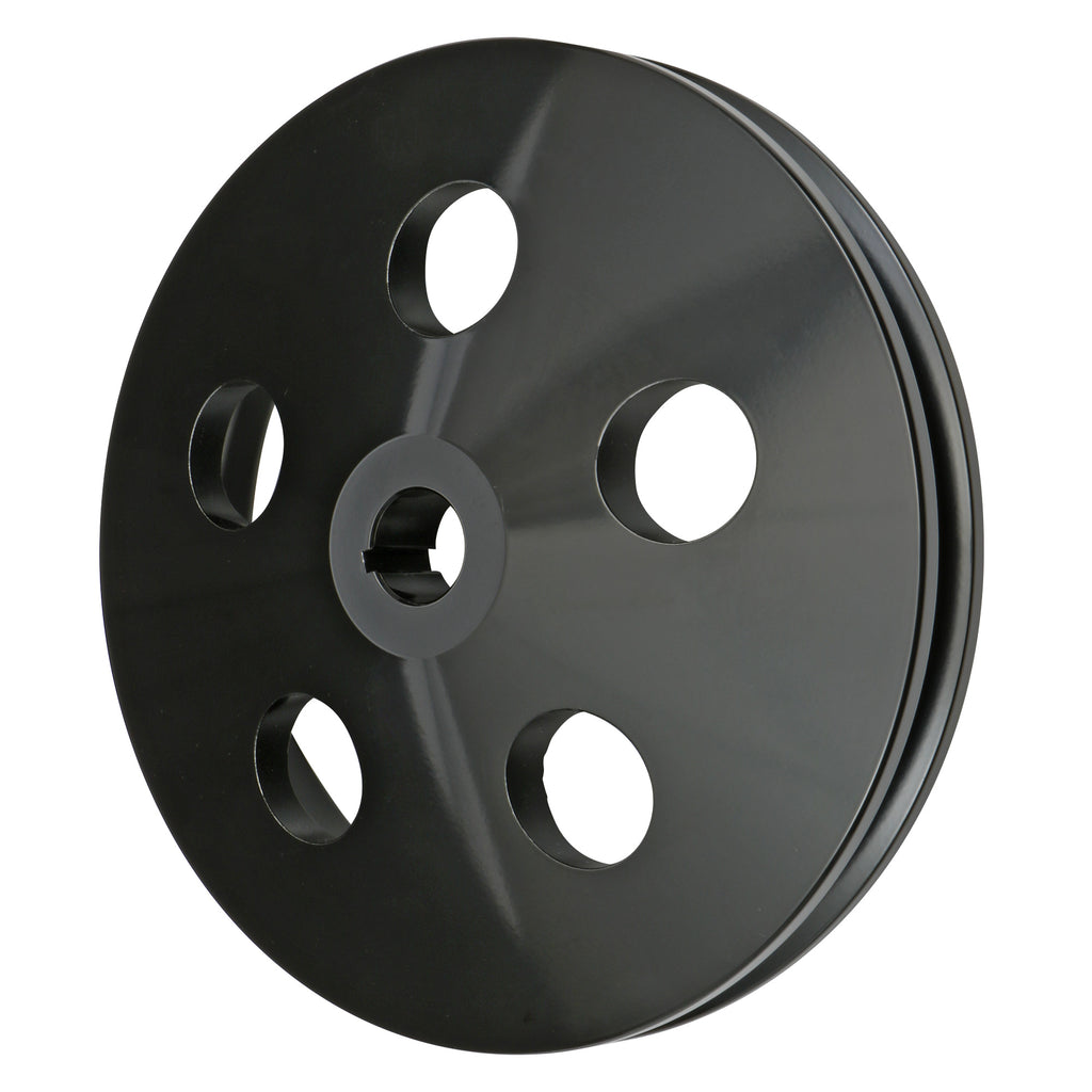 6784-Gm-Aluminum-Power-Steering-Pulley-Single-Vgroove-534In-Dia-58In-Shaft-W-Keyway-Black