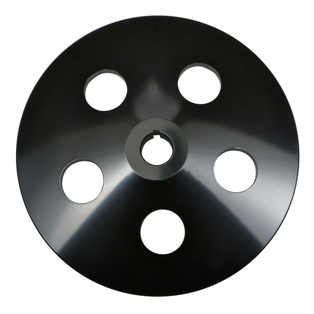 6784-Gm-Aluminum-Power-Steering-Pulley-Single-Vgroove-534In-Dia-58In-Shaft-W-Keyway-Black