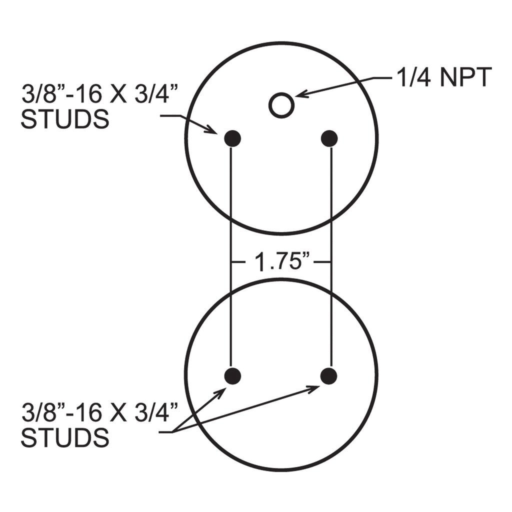 Firestone Ride-Rite W217606788 Ride-Rite Replacement Bellows - 267C1.5 1/4OFF2BT 2BT