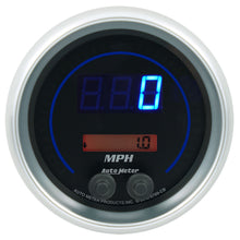 Load image into Gallery viewer, AutoMeter 6789-CB GAUGE, SPEEDO, 3 3/8", 260 MPH / 260 KM/H, ELEC PROGRAM, COBALT ELITE DIGITAL