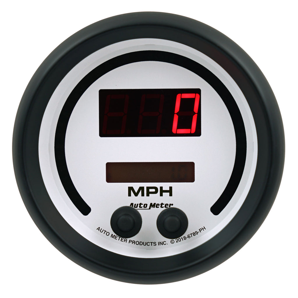 AutoMeter 6789-PH GAUGE, SPEEDO, 3 3/8", 260 MPH / 260 KM/H, ELEC PROGRAM, PHANTOM ELITE DIGITAL