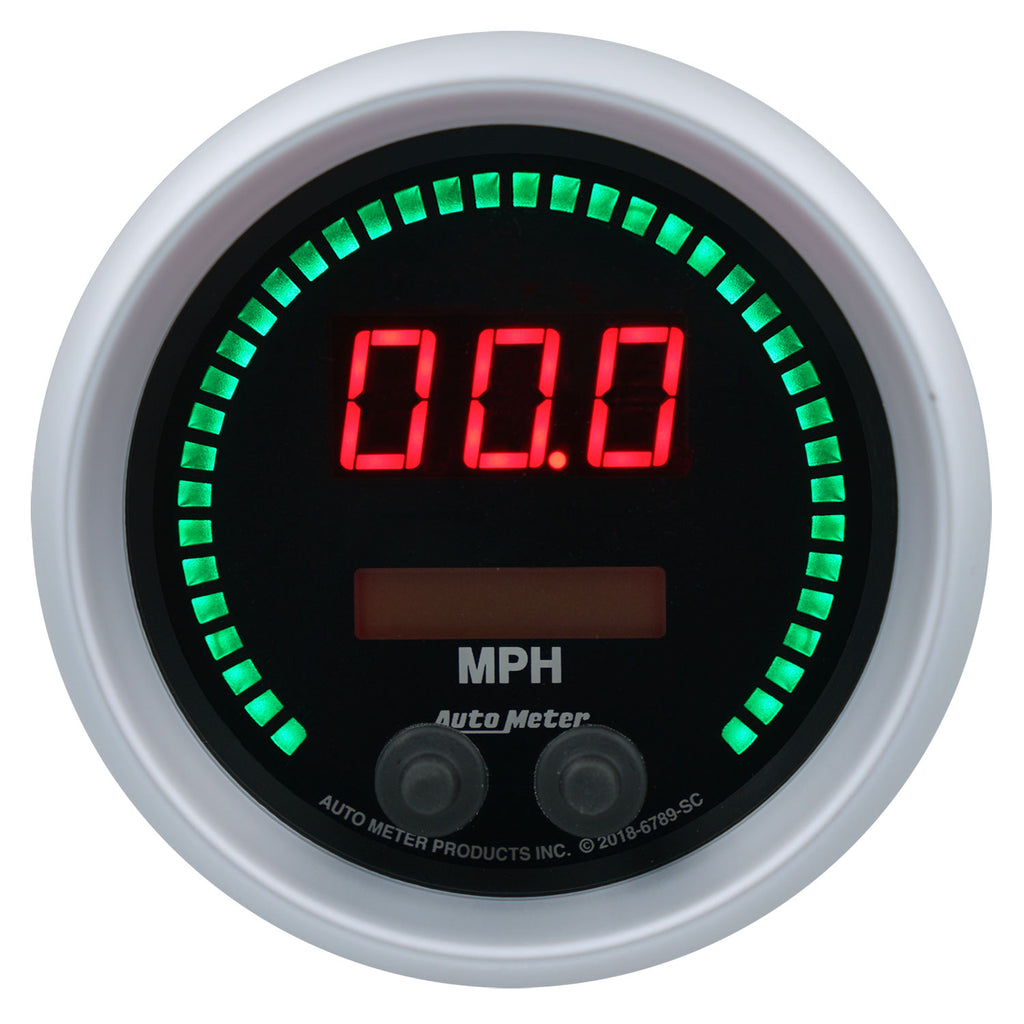 AutoMeter 6789-SC GAUGE, SPEEDO, 3 3/8", 260MPH / 260KMH, ELEC PROGRAM, SPORT-COMP ELITE DIGITAL