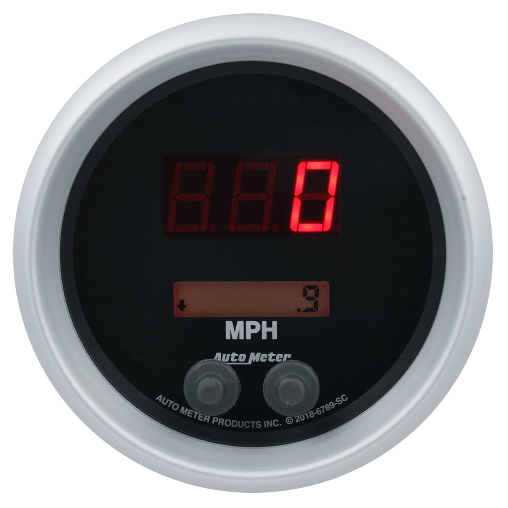 AutoMeter 6789-SC GAUGE, SPEEDO, 3 3/8", 260MPH / 260KMH, ELEC PROGRAM, SPORT-COMP ELITE DIGITAL