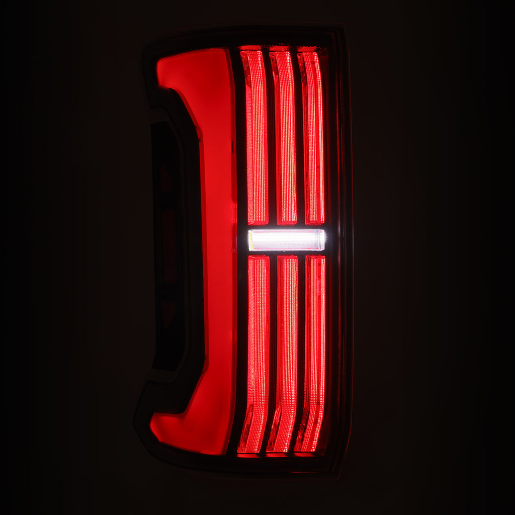 AlphaRex 679010 Prismatic LED Taillights Black Red for Select Toyota Tacoma