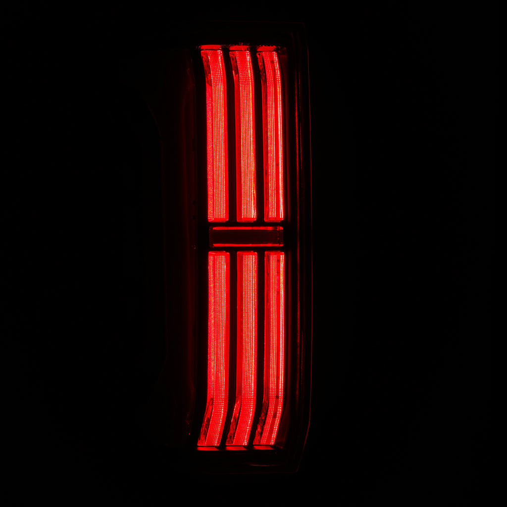 AlphaRex 679010 Prismatic LED Taillights Black Red for Select Toyota Tacoma