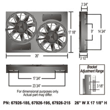 Load image into Gallery viewer, Derale 67926-195 Powerpack - Brushless Dual 12" RAD Fan/Alum Shroud Kit w/ PWM Controller