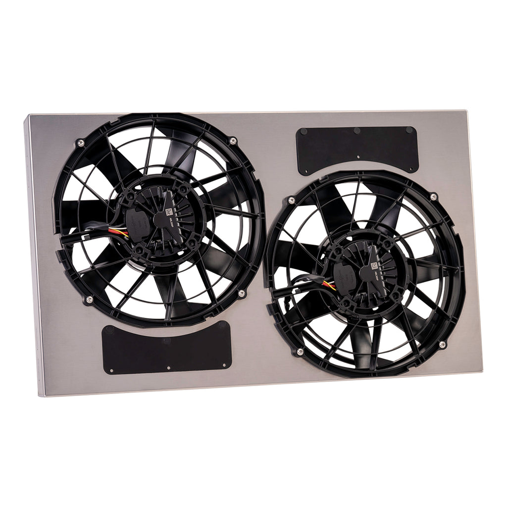 Derale 67938-215 Powerpack - Brushless Dual 12" RAD Fan/Alum Shroud Kit w/ PWM Controller