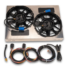 Load image into Gallery viewer, Derale 67942-195 Powerpack - Brushless Dual 12" RAD Fan/Aluminum Shroud w/ PWM Controller