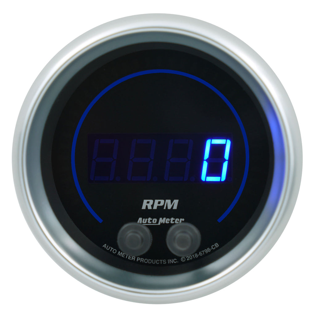 AutoMeter 6798-CB GAUGE, TACHOMETER, 3 3/8", 16K RPM, IN-DASH, COBALT ELITE DIGITAL