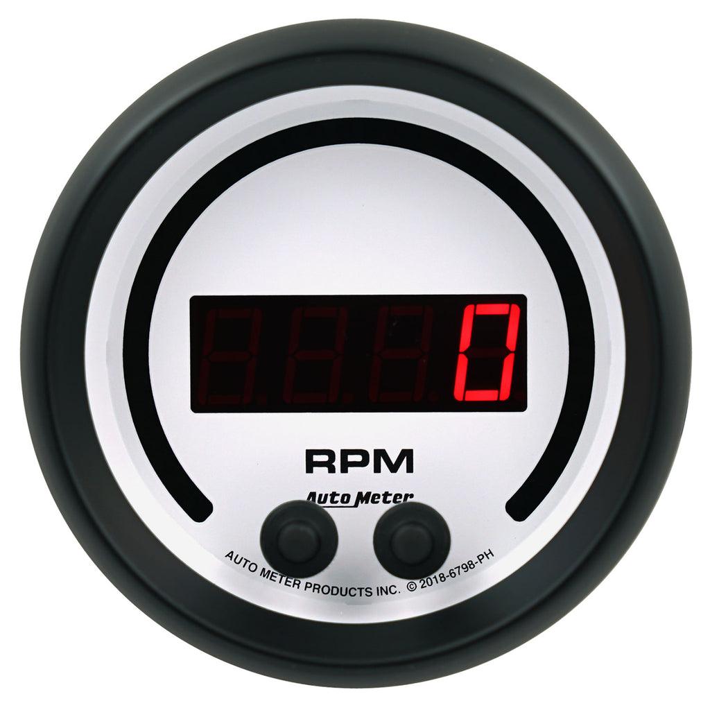 AutoMeter 6798-PH GAUGE, TACHOMETER, 3 3/8", 16K RPM, IN-DASH, PHANTOM ELITE DIGITAL