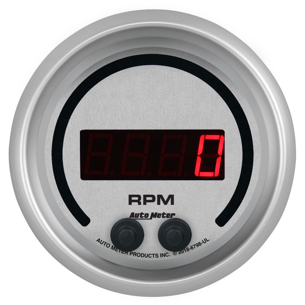 AutoMeter 6798-UL GAUGE, TACHOMETER, 3 3/8", 16K RPM, IN-DASH, ULTRA-LITE ELITE DIGITAL