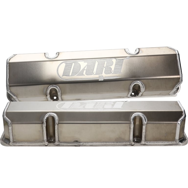 DART 68000016 SBC Valve Cover Kit - Fabricated Aluminum - Natural