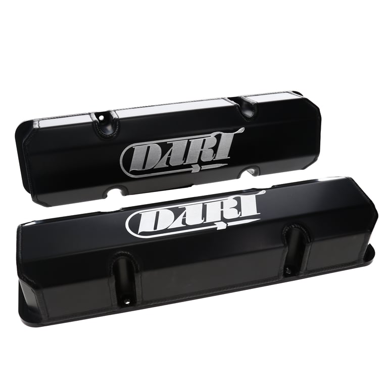DART 68000018 SBC Valve Cover Kit - Fabricated Aluminum - Black
