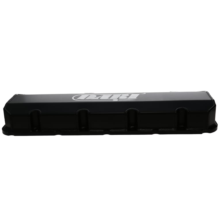 DART 68000033 BBC Fabricated Aluminum Valve Cover Set w/ Logo Black Anodized