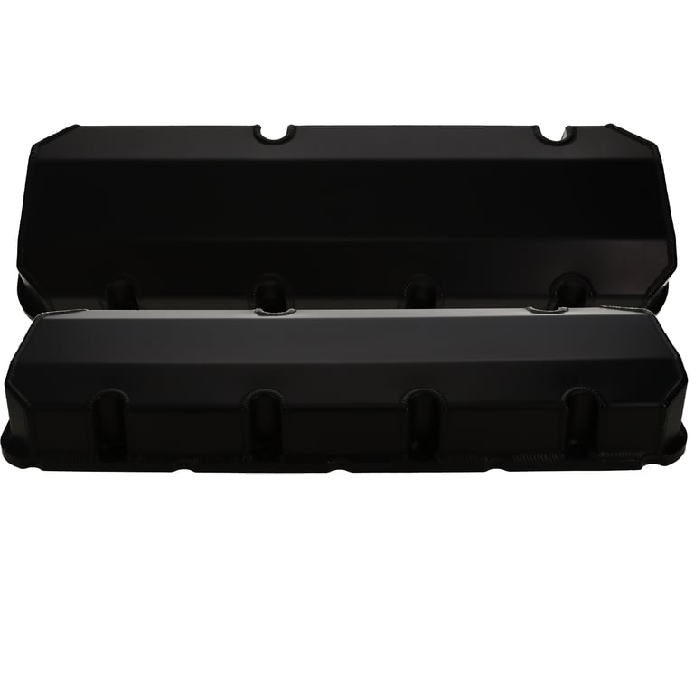 DART 68000034 BBC Fabricated Aluminum Valve Cover Set w/ No Logo Black Anodized