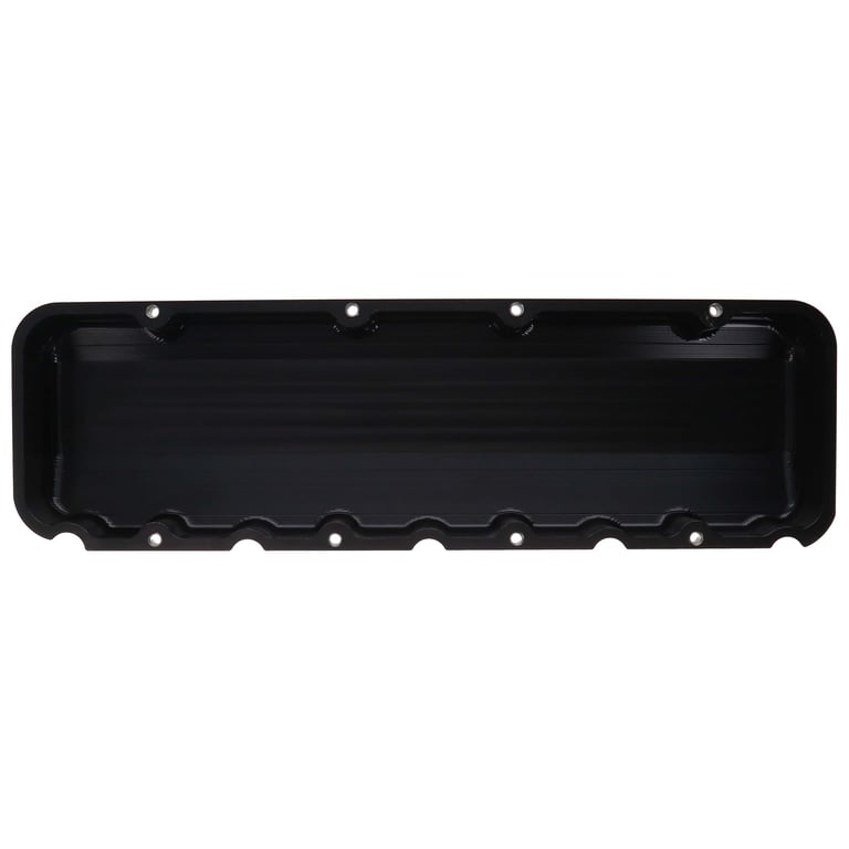 DART 68000036 BBC Billet Aluminum Valve Cover Set w/ Logo Black Anodized