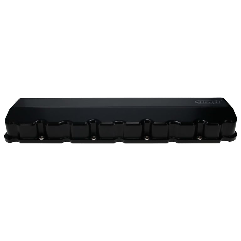 DART 68000036 BBC Billet Aluminum Valve Cover Set w/ Logo Black Anodized