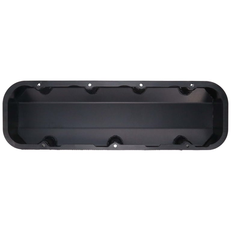 DART 68000043 BBC Fabricated Aluminum Valve Cover Set w/ Logo Black Anodized