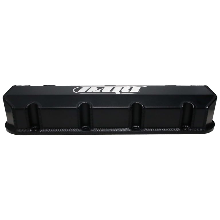 DART 68000043 BBC Fabricated Aluminum Valve Cover Set w/ Logo Black Anodized
