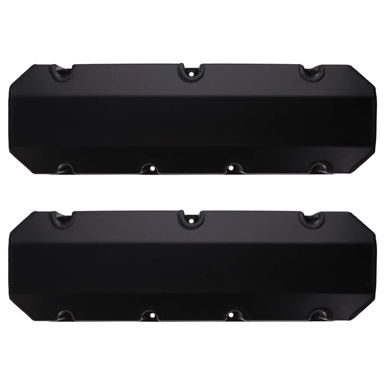 DART 68000048 BBC Fabricated Aluminum Valve Cover Set w/ No Logo Black Anodized