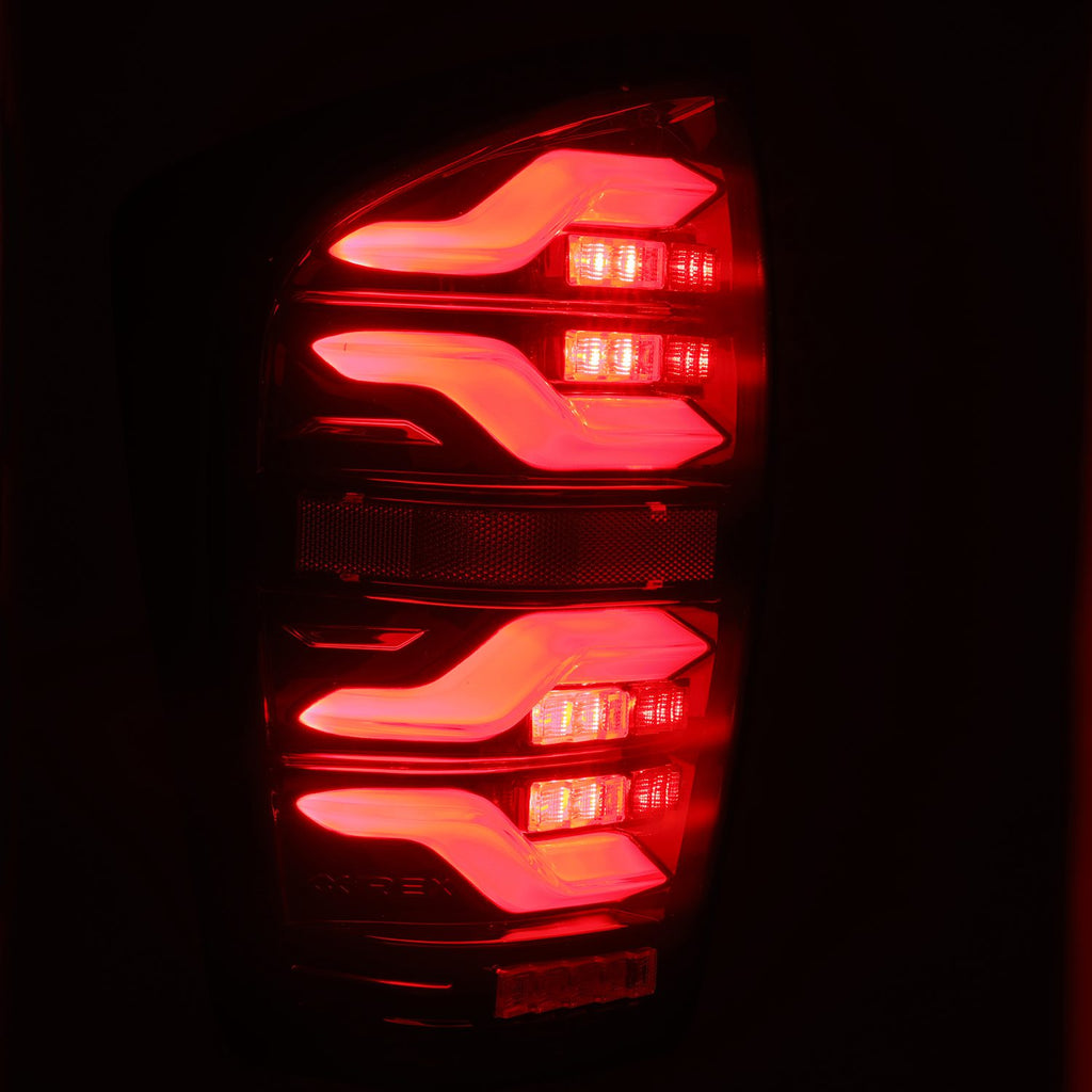 AlphaRex 680000 LED Taillights Black-Red for Select Toyota Tacoma
