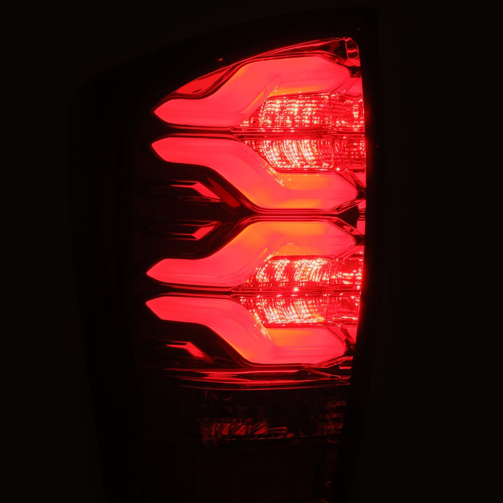 AlphaRex 680000 LED Taillights Black-Red for Select Toyota Tacoma