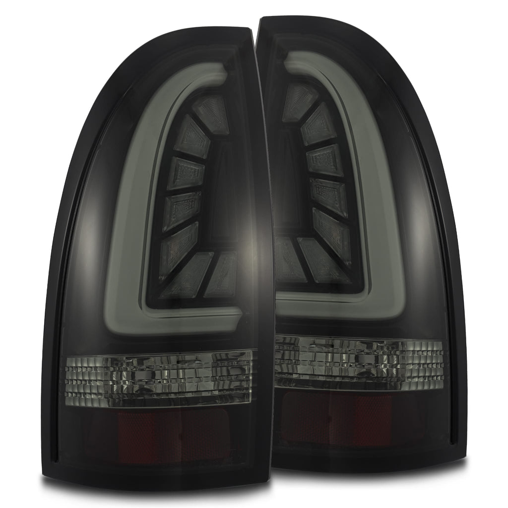 AlphaRex 680030 LED Taillights Jet Black for Select Toyota Tacoma