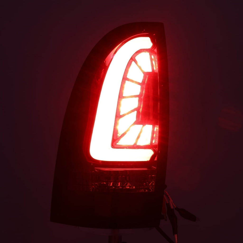 AlphaRex 680030 LED Taillights Jet Black for Select Toyota Tacoma