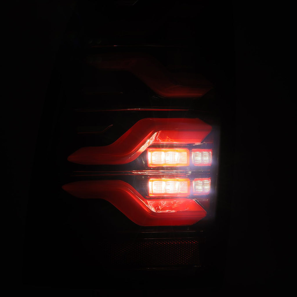 AlphaRex 680070 LED Taillights Black-Red for Select Toyota Tacoma