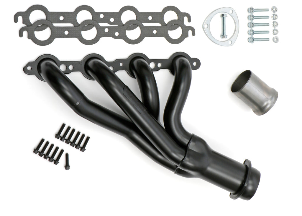 Hedman Hedders 68023 Black Mid-Length LS Swap Headers For '78-87 GM A-Body/G-Body Cars for Select Buick Century, Buick Regal, Chevrolet El Camino, Chevrolet Malibu, Chevrolet Monte Carlo, GMC Caballero, Oldsmobile Cutlass, Oldsmobile Cutlass Supreme,