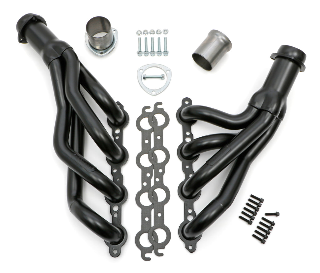 Hedman Hedders 68023 Black Mid-Length LS Swap Headers For '78-87 GM A-Body/G-Body Cars for Select Buick Century, Buick Regal, Chevrolet El Camino, Chevrolet Malibu, Chevrolet Monte Carlo, GMC Caballero, Oldsmobile Cutlass, Oldsmobile Cutlass Supreme,