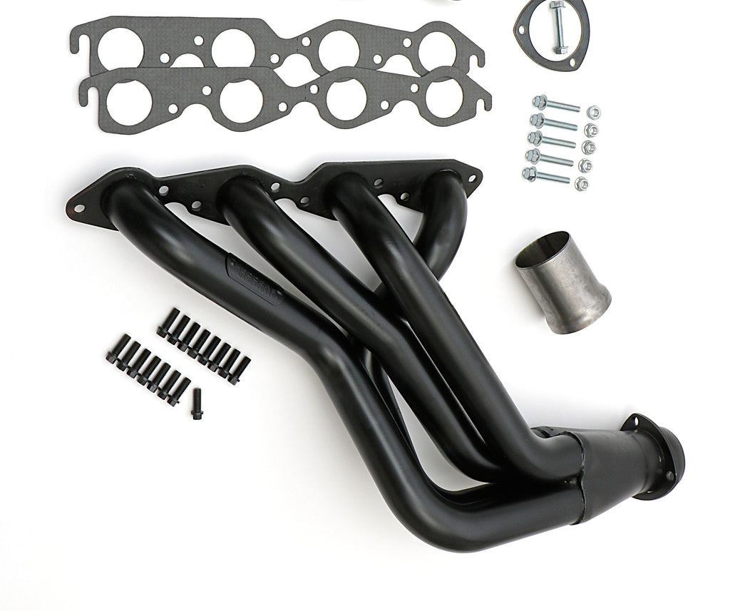 Hedman Hedders 68090 Black Long-Tube Headers For 1965-82 Corvette 396-502 for Select Chevrolet Corvette