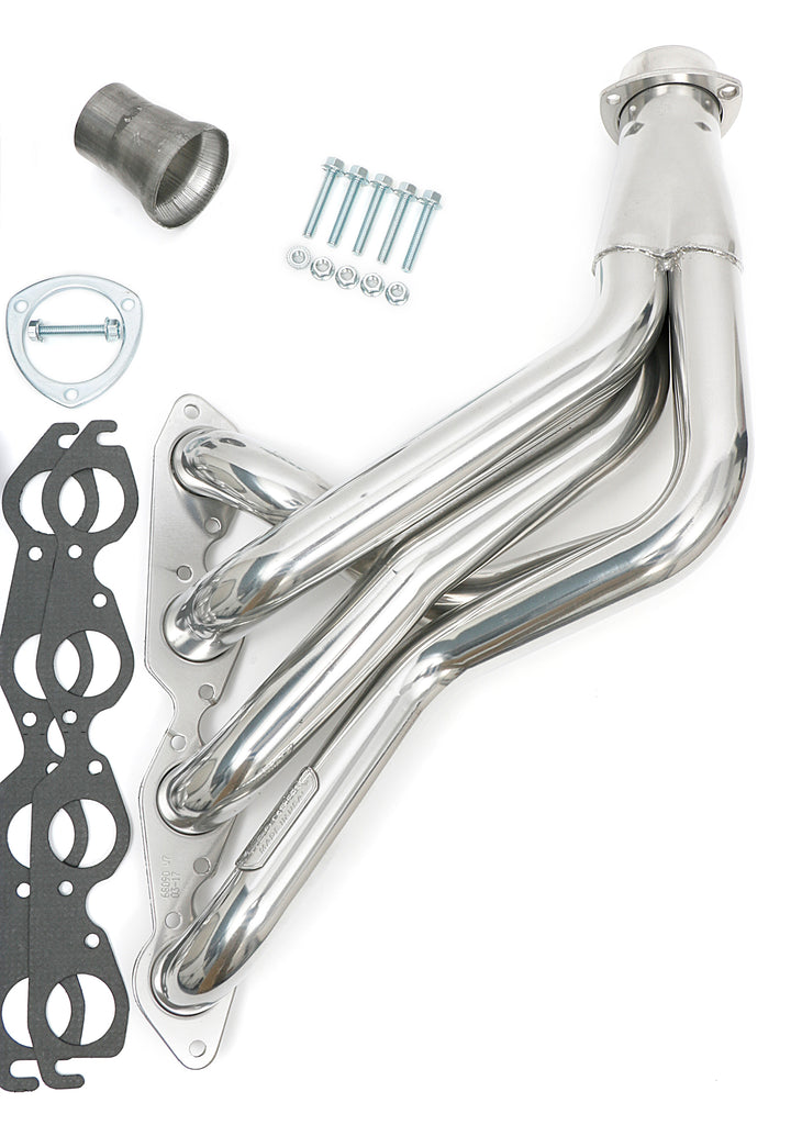 Hedman Hedders 68096 Silver Long-Tube Headers For 1965-82 Corvette 396-502 for Select Chevrolet Corvette
