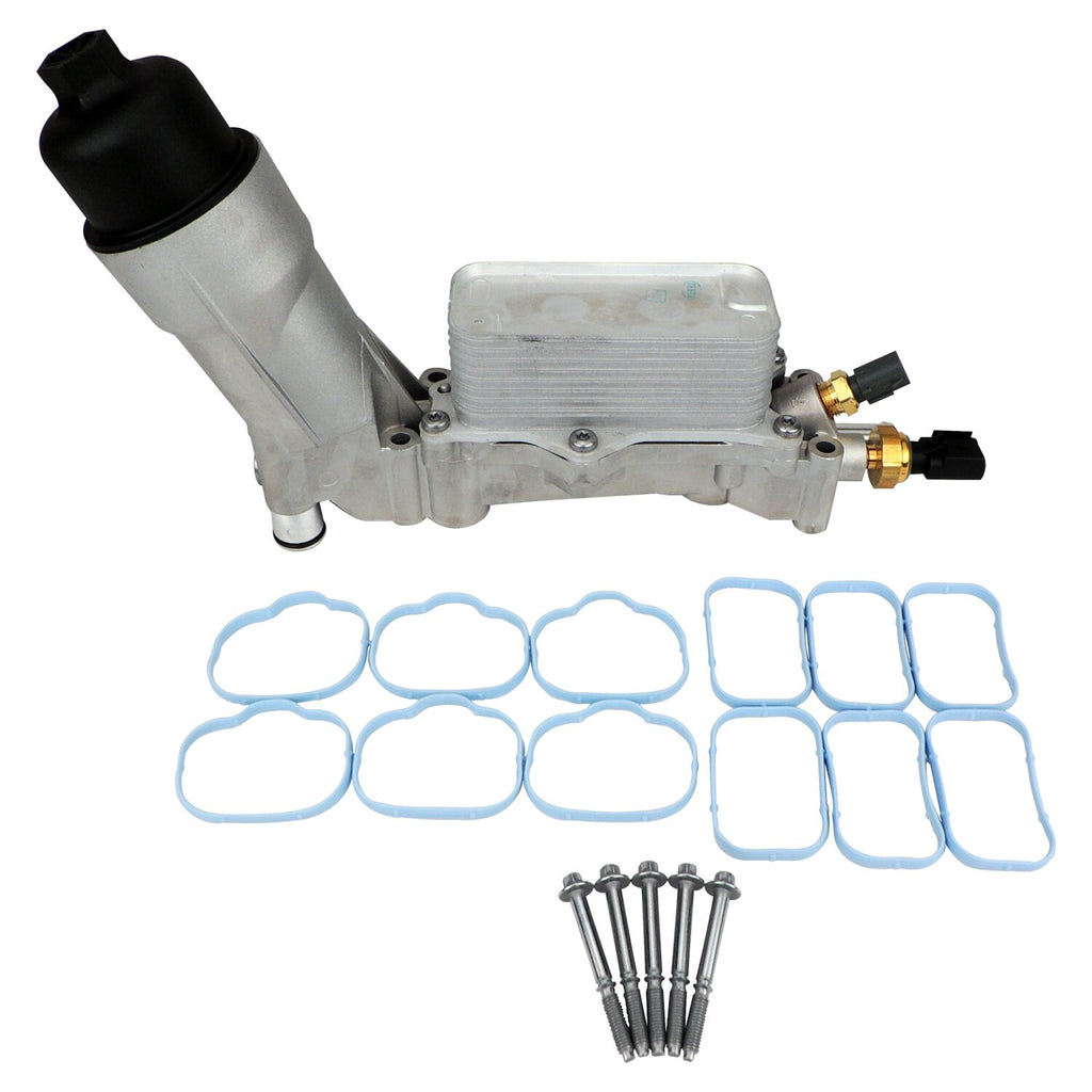 Crown Automotive Jeep Replacement 68105583AL Aluminum Engine Oil Filter & Cooler Ass'y for Misc. 14+ Jeep Models w/ V6 Engine