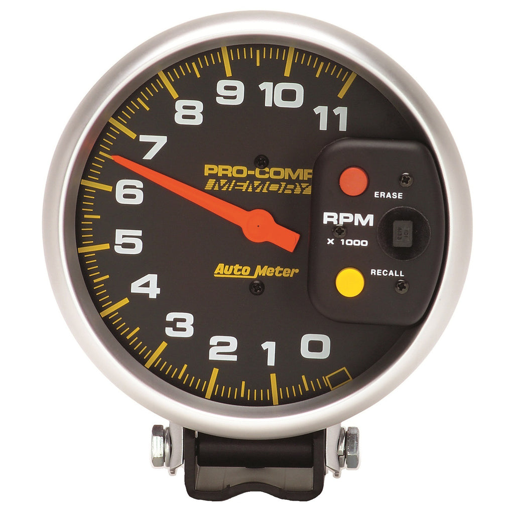 AutoMeter 6811 GAUGE, TACHOMETER, 5", 11K RPM, PEDESTAL W/PEAK MEMORY, PRO-COMP