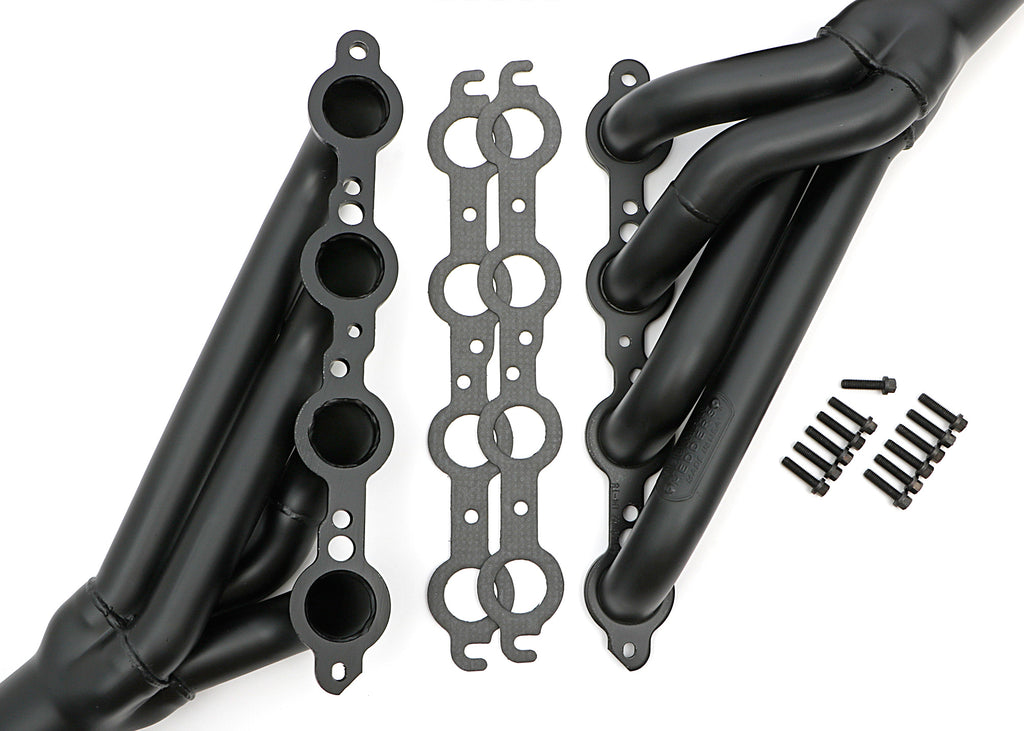 Hedman Hedders 68143 Black Mid-Length LS Swap Headers For '68-72  Chevelle, El Camino for Select Buick GS, Buick Skylark, Chevrolet Chevelle, Chevrolet El Camino, Chevrolet Monte Carlo, Oldsmobile 442, Oldsmobile Cutlass, Oldsmobile F85, Oldsmobile Vista