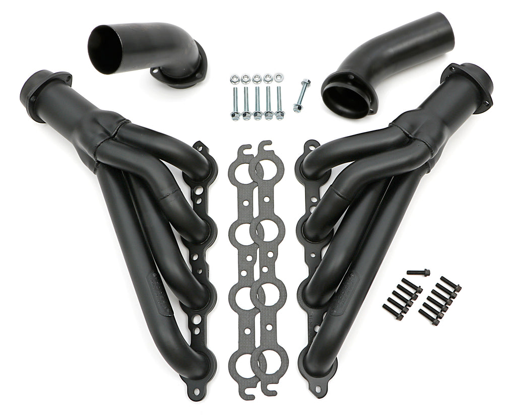 Hedman Hedders 68143 Black Mid-Length LS Swap Headers For '68-72  Chevelle, El Camino for Select Buick GS, Buick Skylark, Chevrolet Chevelle, Chevrolet El Camino, Chevrolet Monte Carlo, Oldsmobile 442, Oldsmobile Cutlass, Oldsmobile F85, Oldsmobile Vista
