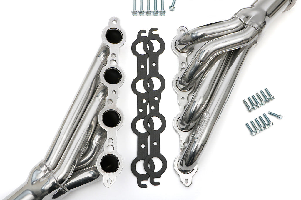 Hedman Hedders 68146 Silver Mid-Length LS Swap Headers For '68-72  Chevelle, El Camino for Select Buick GS, Buick Skylark, Chevrolet Chevelle, Chevrolet El Camino, Chevrolet Monte Carlo, Oldsmobile 442, Oldsmobile Cutlass, Oldsmobile F85, Oldsmobile