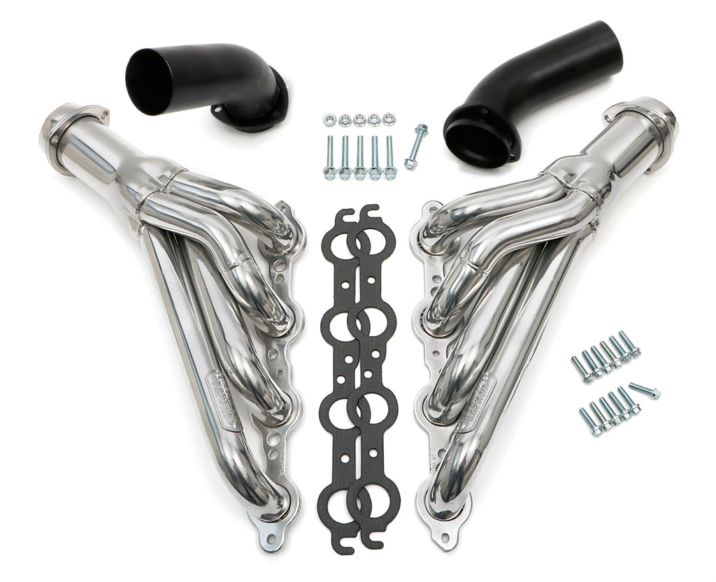 Hedman Hedders 68146 Silver Mid-Length LS Swap Headers For '68-72  Chevelle, El Camino for Select Buick GS, Buick Skylark, Chevrolet Chevelle, Chevrolet El Camino, Chevrolet Monte Carlo, Oldsmobile 442, Oldsmobile Cutlass, Oldsmobile F85, Oldsmobile