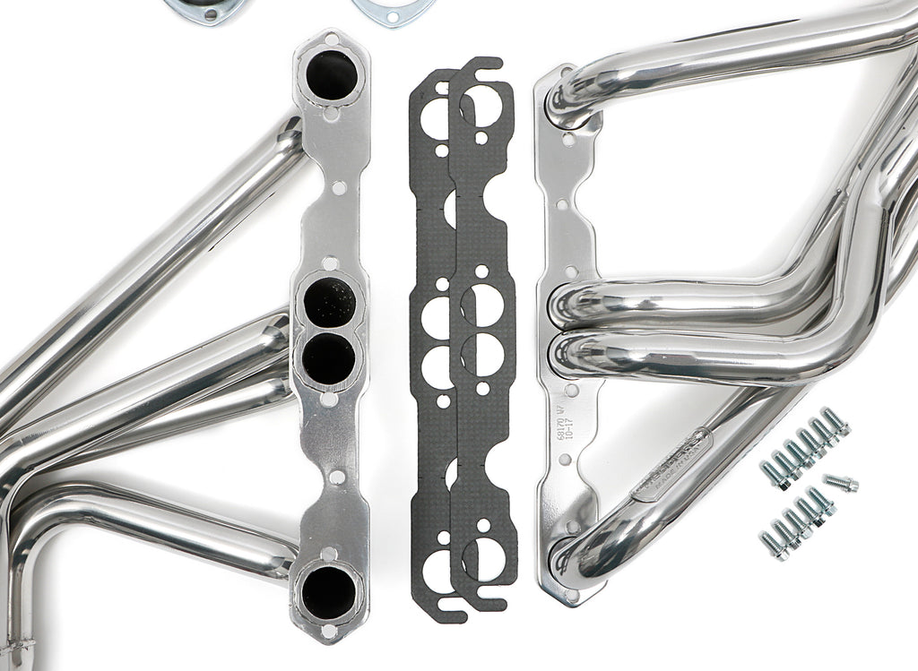 Hedman Hedders 68176 Silver Long-Tube Headers For 65-70 GM Passenger Cars with 283-400 for Select Chevrolet Bel Air, Chevrolet Biscayne, Chevrolet Brookwood, Chevrolet Caprice, Chevrolet Impala, Chevrolet Townsman