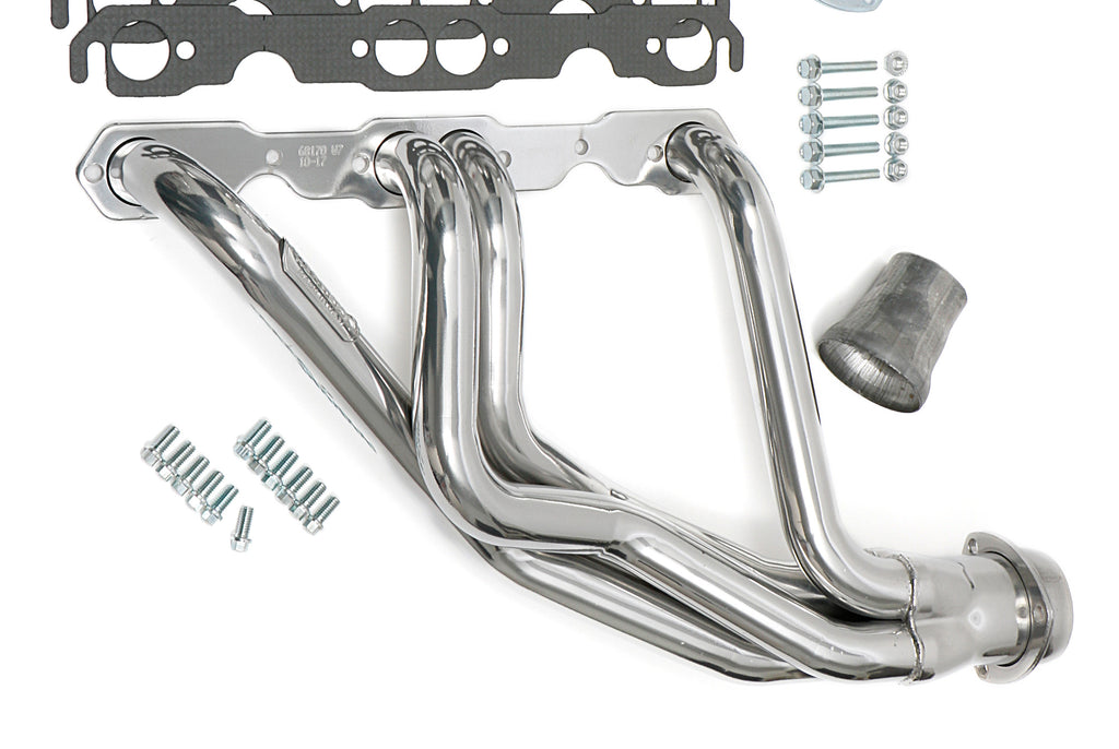 Hedman Hedders 68176 Silver Long-Tube Headers For 65-70 GM Passenger Cars with 283-400 for Select Chevrolet Bel Air, Chevrolet Biscayne, Chevrolet Brookwood, Chevrolet Caprice, Chevrolet Impala, Chevrolet Townsman