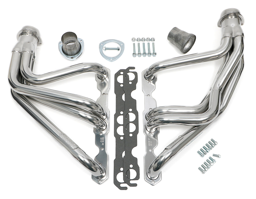 Hedman Hedders 68176 Silver Long-Tube Headers For 65-70 GM Passenger Cars with 283-400 for Select Chevrolet Bel Air, Chevrolet Biscayne, Chevrolet Brookwood, Chevrolet Caprice, Chevrolet Impala, Chevrolet Townsman