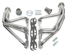 Load image into Gallery viewer, Hedman Hedders 68176 Silver Long-Tube Headers For 65-70 GM Passenger Cars with 283-400 for Select Chevrolet Bel Air, Chevrolet Biscayne, Chevrolet Brookwood, Chevrolet Caprice, Chevrolet Impala, Chevrolet Townsman