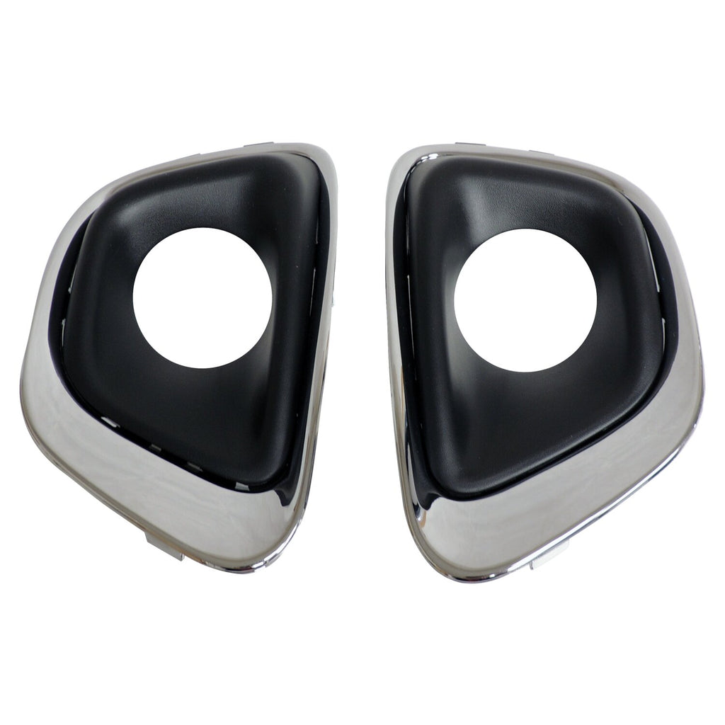 Crown Automotive Jeep Replacement 68213204K Front Chrome Fog Lamp Bezel Set for 2014-2017 Jeep MK Compass for Select Jeep Compass