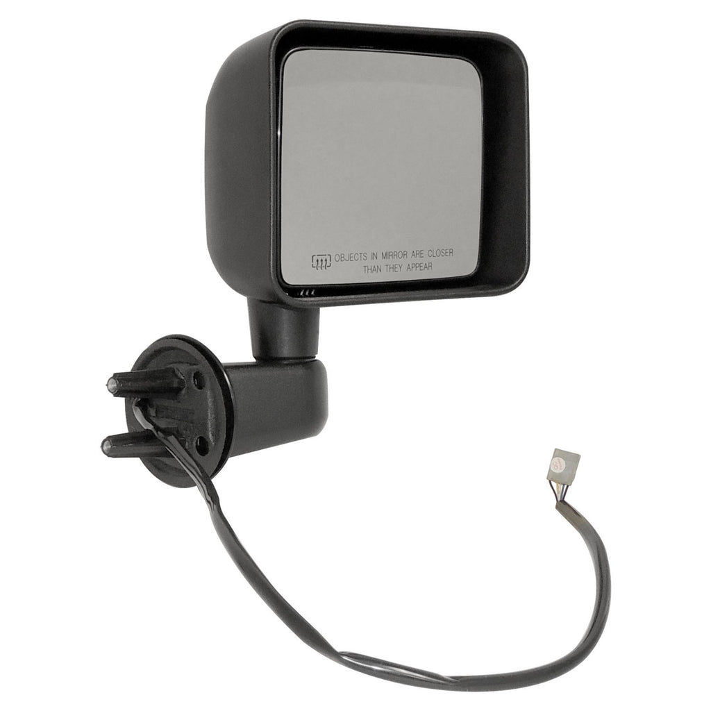 Crown Automotive Jeep Replacement 68229612AA Right Power, Heated, Manual Folding Mirror for 2014 JK Wrangler LHD, Black for Select Jeep Wrangler